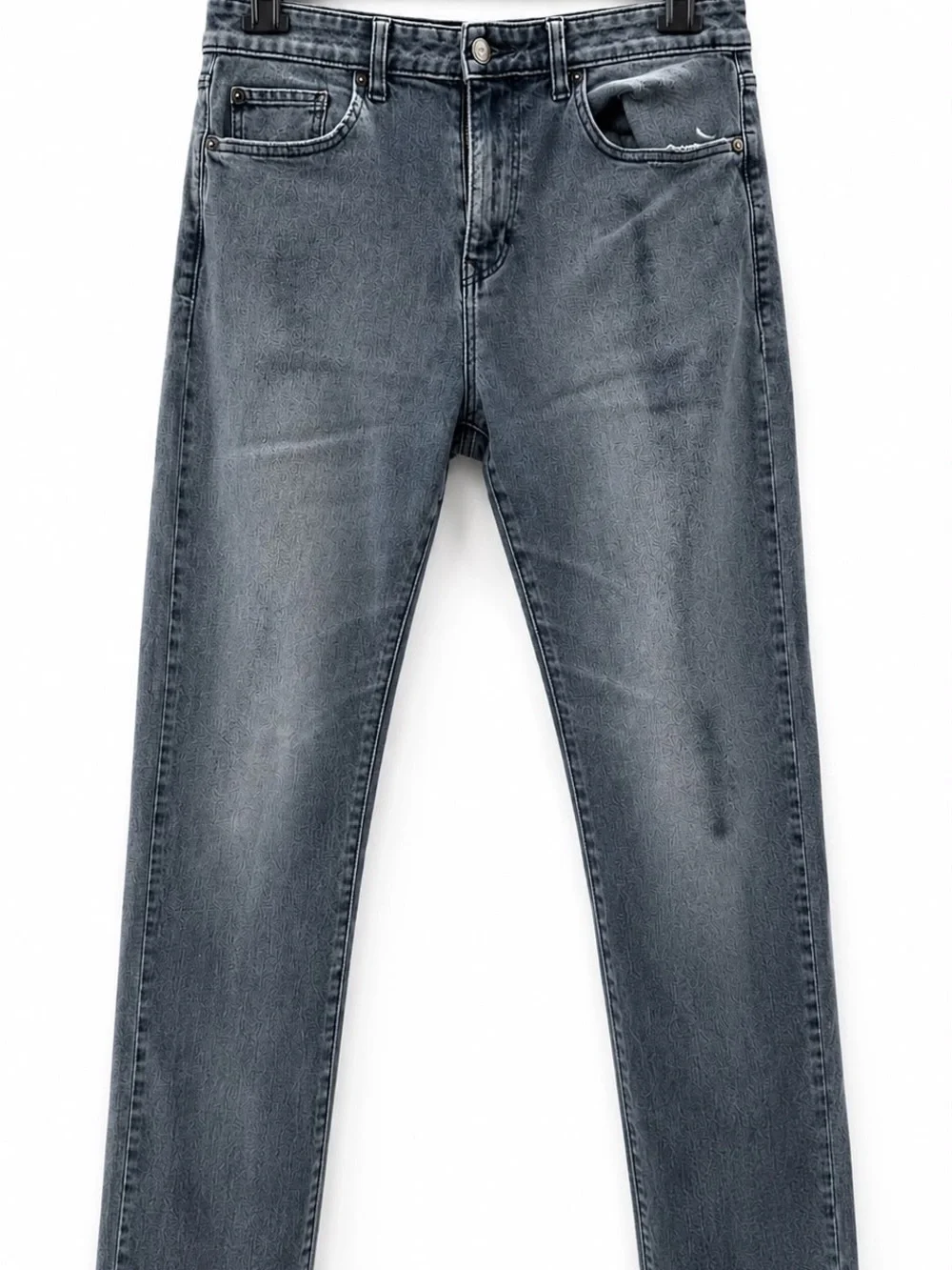 Banana Republic Men's Straight Jeans in Washed Gray-Blue